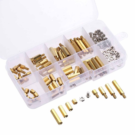 [99188731] Spacer Screw Nut M3 E51-120pcs/set M3 Male Female Brass Standoff Kit Assortment