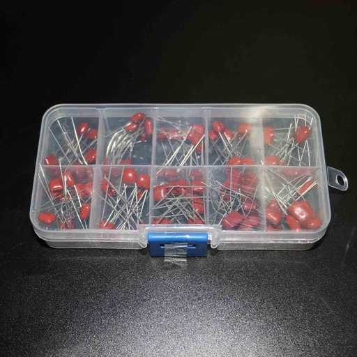 [99188737] Film Polyester Metallized Capacitor 100 Pcs 10nf ~ 470nf Metallized Polyester Film Capacitors Assortment Kit