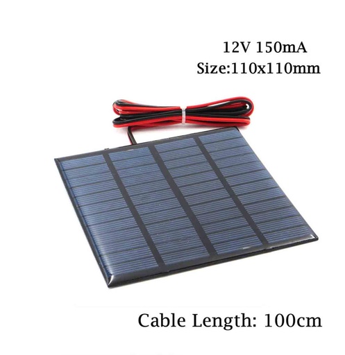 [99188784] Solar Panel 12V 150mA Mini 110x110mm (Per Piece)
