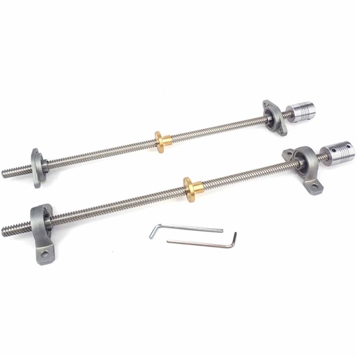 [99188849] 3D Printer Accessories T8 Lead Screw 600mm vertical 8mm Leadscrew With Copper Nut (Per Piece)