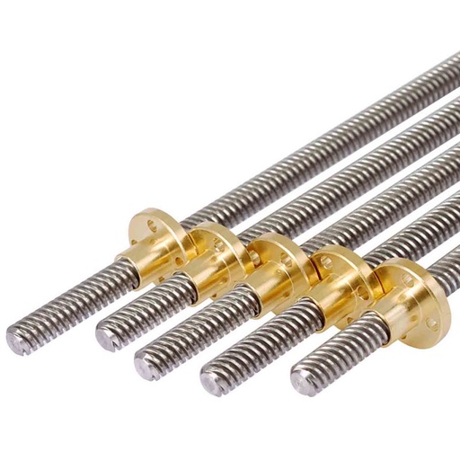 [99188850] 3D Printer Accessories T8 Lead 1200mm Screw Pitch 2mm Lead 8mm (Per Piece) With Brass Nut