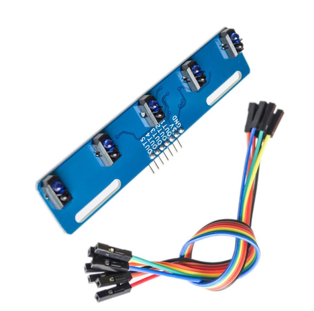 Line Follower 5 Channels Infrared Sensor Module TCRT5000 BFD-1000 Blue ...