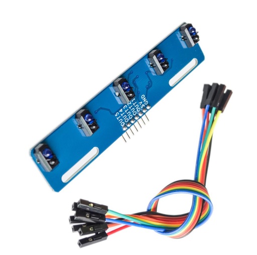 [99188908] Line Follower 5 Channels Infrared Sensor Module TCRT5000 BFD-1000 Blue