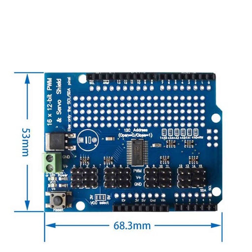 [99188926] Servo Motor PWM 16 Channel 12Bit Driver Shield PCA9685
