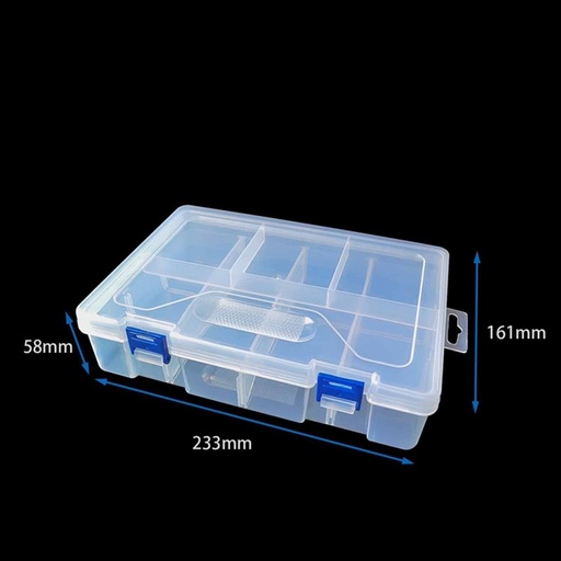 [99188979] Storage Box Empty Grid Plastic Case for UNO Kit 22.5*15.5*6cm