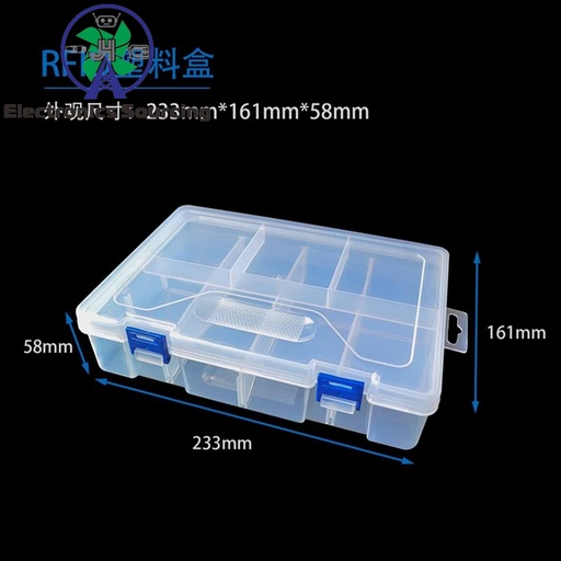[99188979] Storage Box Empty Grid Plastic Case for UNO Kit 22.5*15.5*6cm
