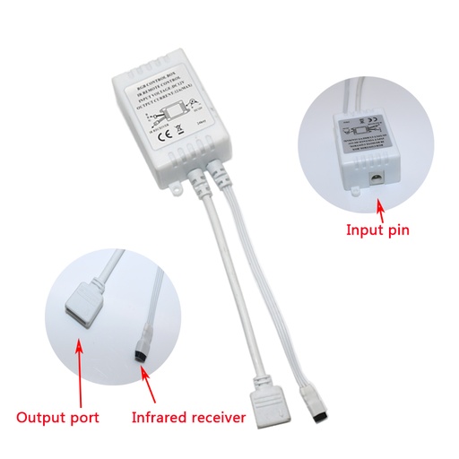 [99189013] Wirlesss Controller12v 24key With Ir Remote For Smd2835 LED Strip