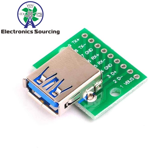 [99189070] Adapter USB 3.0 Female Head Socket Turn Dip Module Flat Turn Dip