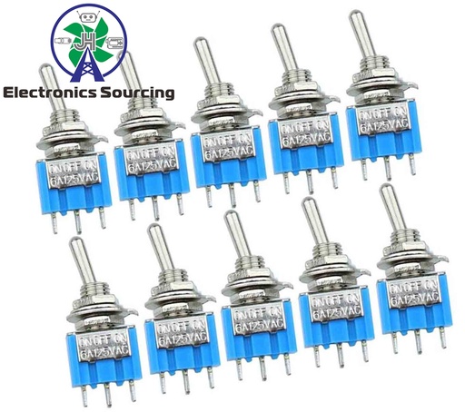[99189179] Switch Mts-103 3-pin On-off-on 6A 125v 3A 250vac Mini Blue Toggle Switch