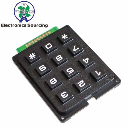 [99189181] Keypad 4x3 Matrix Array 12 Key Black