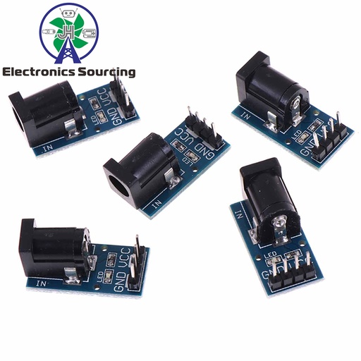 [99189195] Connector DC Barrel Power Supply Jack With Breakout Pins Adapter