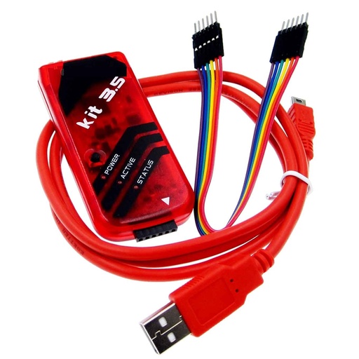 [99189319] Programmer Pickit 3.5 Simulator Red Color (USB Cable & DuPont Wires Inc)