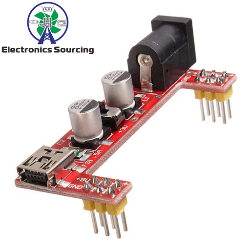 [99189410] Breadboard Power Supply Slim Module Red