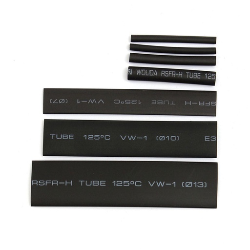 [99189419] Heat Shrink 127pcs Black Tube Assortment