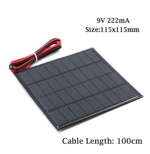 [99189458] Solar Panel 9v 2w Mini 115x115mm (Per Piece)