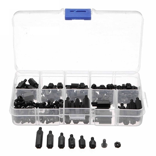 [99189466] Spacer Screw Nut M3 180 Nylon Hexagon Columns Black