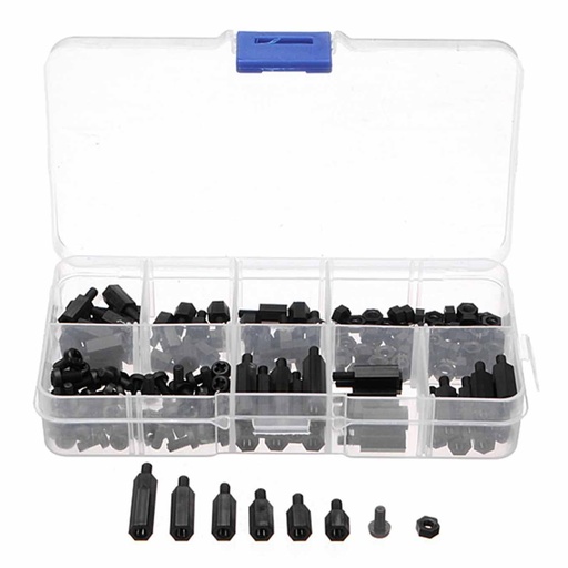 [99189466] Spacer Screw Nut M3 180 Nylon Hexagon Columns Black