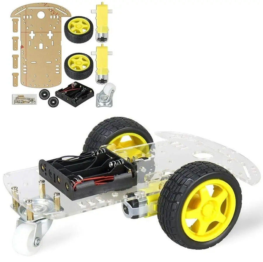 Robot 2 Wheel Drive Smart Car Chassis Kit For Arduino | TechMaze ...