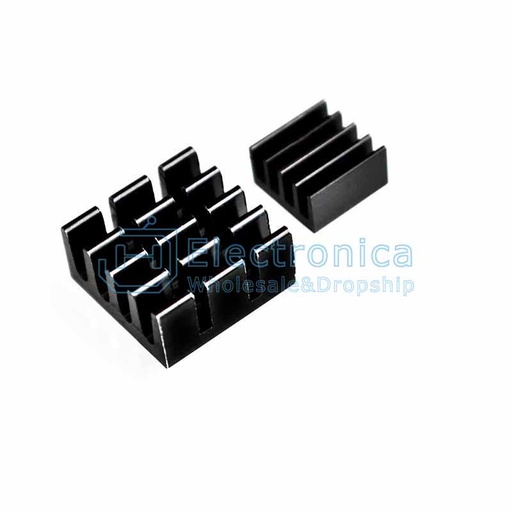 [99187352] Raspberry Pi Black Aluminum Heat-sink 2/3B/3B+
