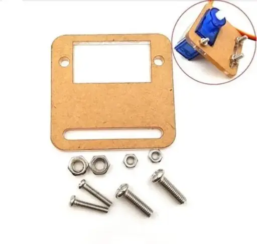 [99187544] Servo Acrylic Bracket for SG90 Mounting Holder with Fixing Screws