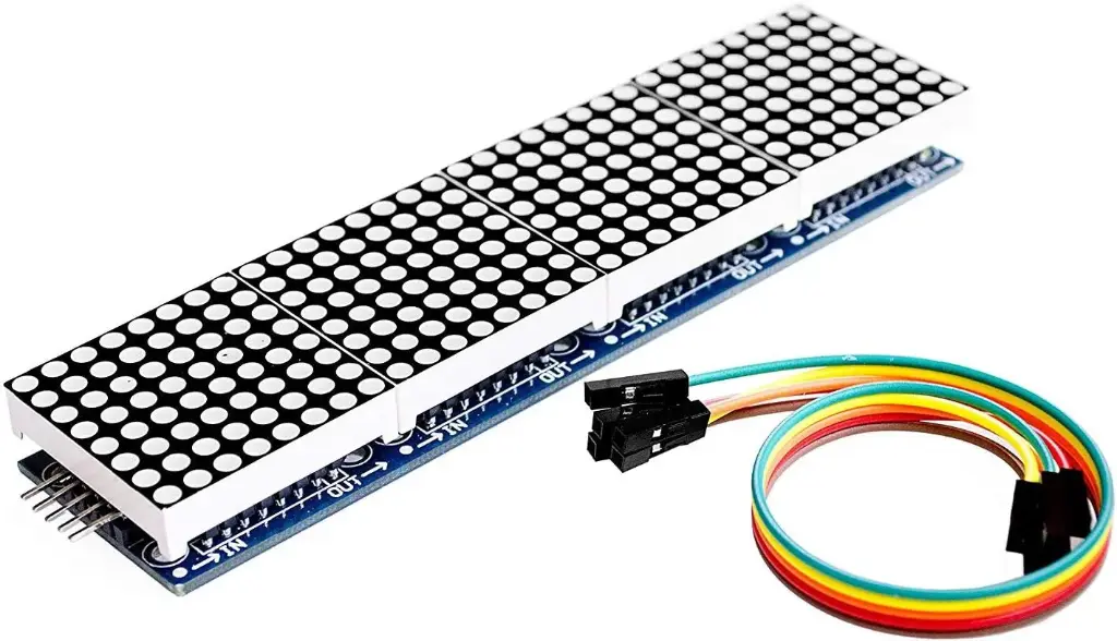 Matrix Dot Module Microcontroller 4 In One Display with 5P Line MAX7219 ...