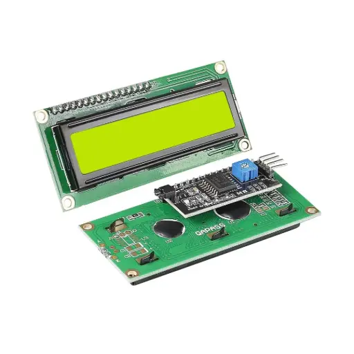 [99187846] LCD 16x2 Module With I2C Module Yellow Backlight For Arduino