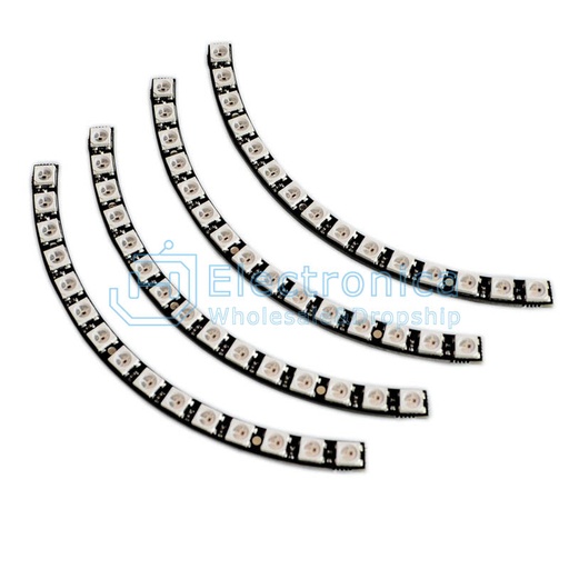 [99188370] LED Circle Quarter RGB Duinopeak 5V 15Bit WS2812 5050 RGB LED Board