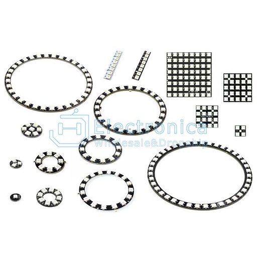 [99188376] LED Circle RGB 3 LED NEOPIXEL Compatible WS2812 5050 Board