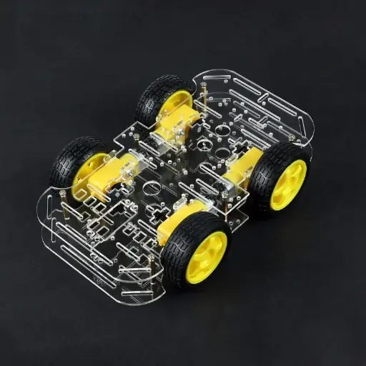 [99188513] Robot 4WD Smart Robot Car Chassis Kit 2 Layers For Arduino with 4 Speed Encoder
