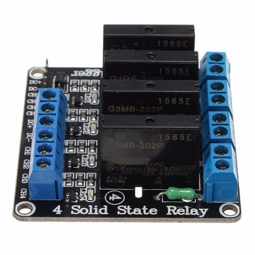 [99189633] Relay Module 4 Channel SSR 5V DC To 240 AC Solid State Low Level