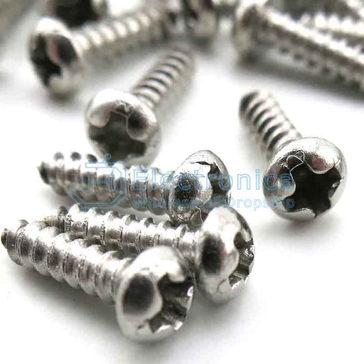 [99189662] Screw M2 Steel Mini Phillips Cross Round Head 8mm 100Pcs