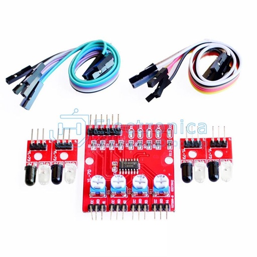 [99189837] IR Infrared 4 Channels Obstacle Avoidance Sensor Module Kit