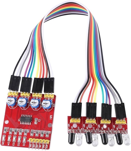 [99189837] IR Infrared 4 Channels Obstacle Avoidance Sensor Module Kit