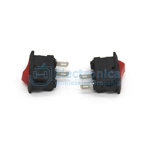[99189877] Switch Red Push Button Rocker On/Off 3A Small DC 2Pins KCD11