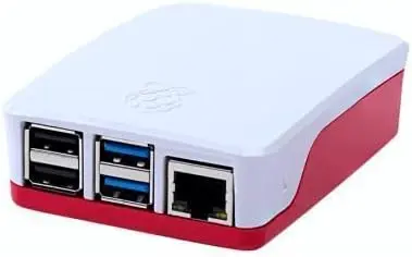 [99189896] Raspberry Pi 4 Case Enclosure - Red/White (Compatible)