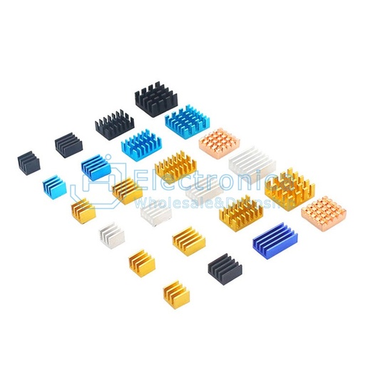 [99189932] Aluminum Heat Sinks for Raspberry Pi 4 4PCs
