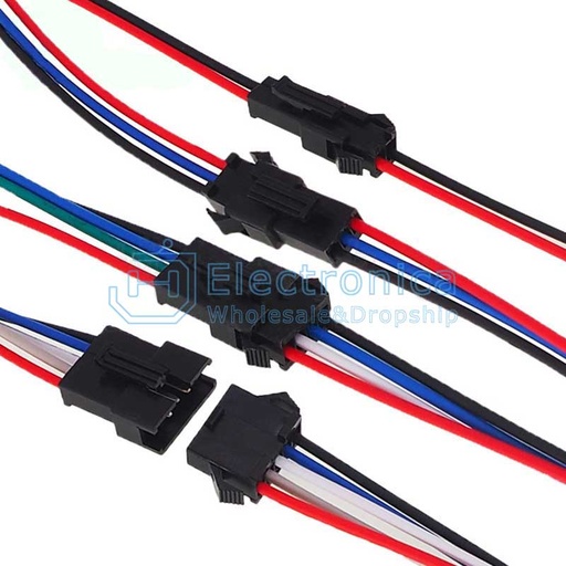 [99189967] Cable Connector SM 2.5mm Male & Female Plug With Wire Cable 5-Pin 15cm