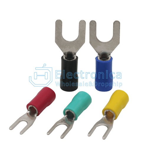 [99190031] Terminal SV1.25- 3 AWG22-16 Brass Insulated Furcate Y/U Shape Tube (Yellow)