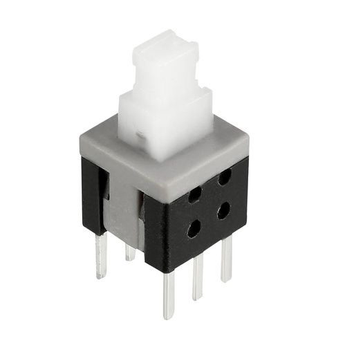 [99190129] Push Button Tactile Switch Latch 5.8x5.8mm 6-Pin G65 White