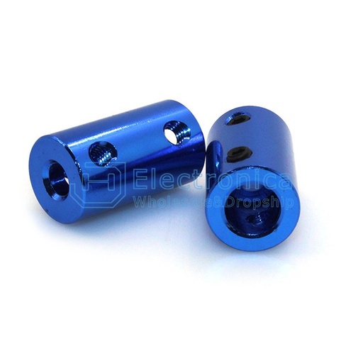 [99190178] 3D Printer Accessories Aluminium Rigid Clamping Coupling Shaft Alloy Bore Blue 5x8mm (per Piece)