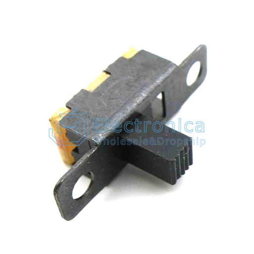[99190252] Switch On-Off Mini SPDT 2 Ways Slide With Holes Black