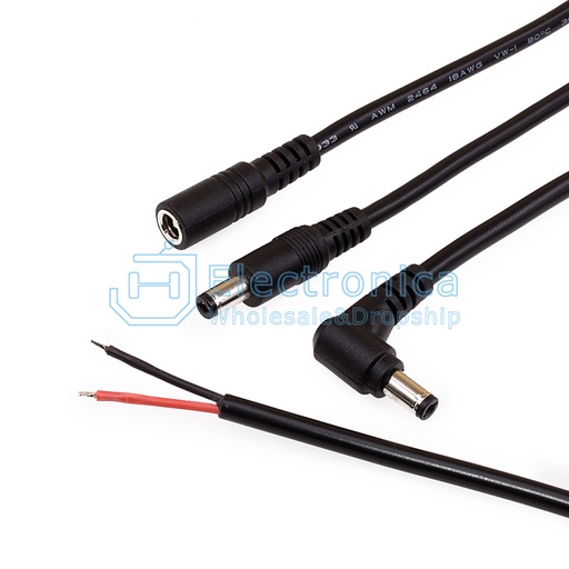 [99190289] Cable DC Male Connector Right Angle  Plug 5.5*2.5mm