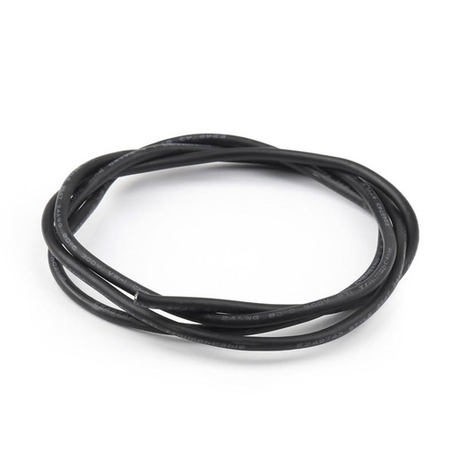 [99190293] Wire Heat-Resistant Silicone 24AWG Black (10m)