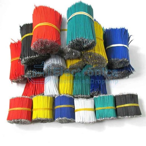 [99190302] Wire 24AWG 20CM 5 Colors Tin-Plated Fly Jumper Wires (100pcs)