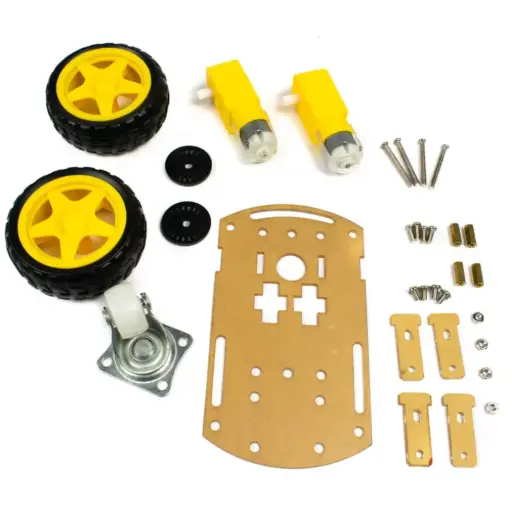 [99190412] Robot 2WD Car Transparent Acrylic DIY Kit