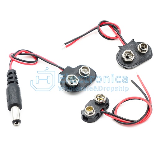 [99190541] Battery Snap 9V T Plasitc Type Clip Lead Wire Connector
