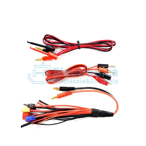 [99190548] Cable 8 in 1 4.0MM Banana Plug to EC3 XT60 TRX JST Futaba T Connect For Imax B6 B6AC Lipo battery