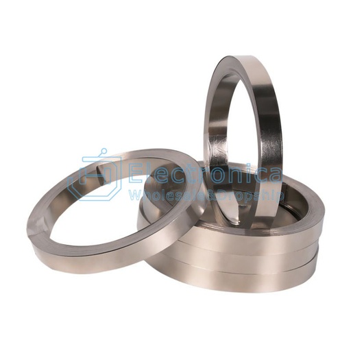 [99190584] Battery Nickel-plated Strip for Lithium 18650 Soldering 0.1x4mm (Per Meter)