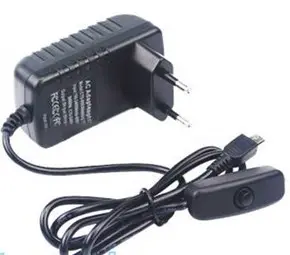 [99190593] Power Supply Adapter 5V 3A With Switch (EU Plug) Compatible with Raspberry 3B+