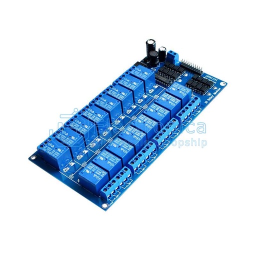 [99187049] Relay Module Board 16 Channel 5V 10A With Optocoupler and LM2576 Voltage Power Converter